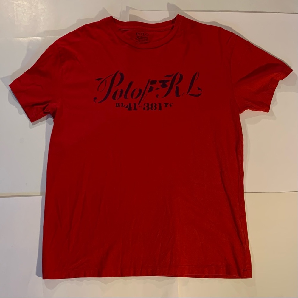 🏇 [2/$25] POLO RALPH LAUREN RED SHORT SLEEVE MENS T-SHIRT SIZE SMALL 🏇